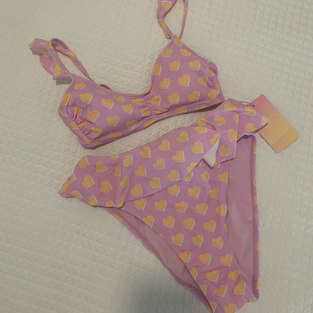 Stoney Clover Lane Target heart bikini top xs nwt